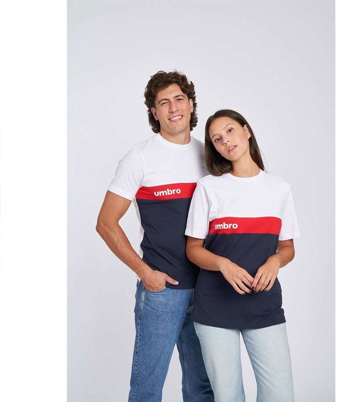 Umbro - T-shirt - Wit - Korte Mouwen - Voor Mannen