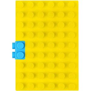 A6 Building Blocks Notebook - Water Resistant Silicone - Removable - Yellow
