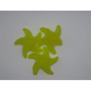 Wax melts zeester 3 stuks, geel vanillegeur