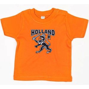 T-shirt oranje Holland met leeuw baby| WK Voetbal Qatar 2022 | Nederlands elftal babyshirt | Nederland supporter | Holland souvenir | Maat 104