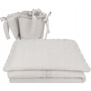Miminu Kinderbeddengoed 3-delig met Beschermer 120x90 Royal Grijs