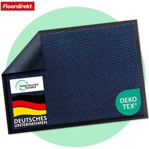 FLOORDIREKT Premium Deurmat SKY Novo - Voor Entree - Vuilvangmat - Anti-slip & Afwasbaar - Voor Het Opbergen van Vuil - Blauw - 135 x 200 cm