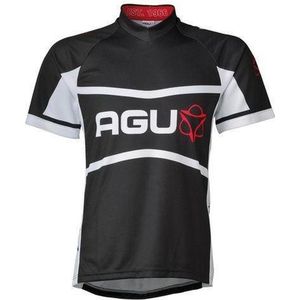 Team MTB Fietsshirt Korte Mouw Heren - Zwart/Wit  - AGU