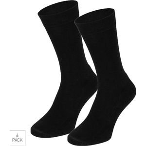 Boru Bamboo - Sokken - Zwart - 6-Pack - Dempende Bamboe Sokken Voor Frisse Droge Voeten