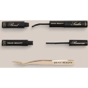 Okasi Beauty - Lash Tool Kit - 3-delige DIY Lash Set - Bond & Sealer - Remover - Wimperapplicator - Complete set voor aanbrengen, fixeren & verwijderen van wimpersegmenten