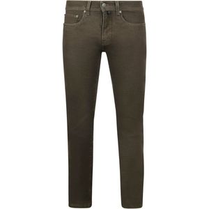Pierre Cardin Broek Lyon Tapered Raw Bruin