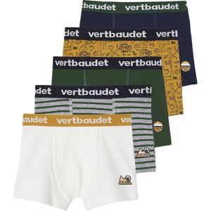 Vertbaudet Set met 5 stretch boxers voor jongens