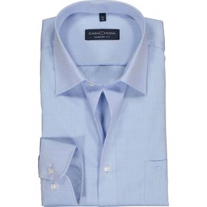 CASA MODA comfort fit overhemd - mouwlengte 7 - lichtblauw - Strijkvrij - Boordmaat: 49