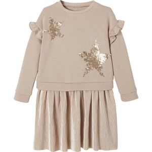 Vertbaudet - Meisjesfeestjurk - Met Sterren van Lovertjes - Twee Materialen