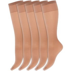 Zijdeglans pantykousen | 15 Denier | Merk: Marianne | Maat: One Size | Kleur: Wineblush | 5 Paar