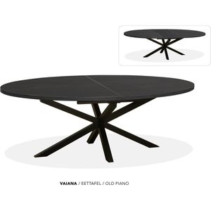 Maxfurn - Ovale uitschuiftafel 200/260 | Zeer krasvast | Kleur: Old Piano