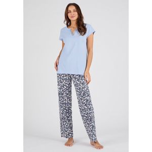 Damart - Pyjama van jerseytricot zuiver katoen - Dames - Blauw - 38-40 (S)