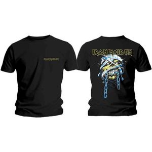 Iron Maiden - Powerslave Head & Logo Heren T-shirt - L - Zwart