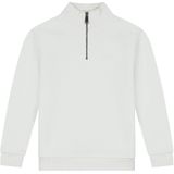 Malelions Kids Turtle Half Zip Sweater - Off-White 4-104