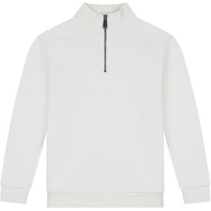 Malelions Kids Turtle Half Zip Sweater - Off-White 4-104