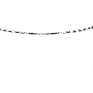 The Jewelry Collection Ketting Omega Rond 1,25 mm - Zilver