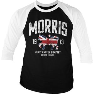 Morris Motor Company Baseball 3/4 Sleeve Tee T-Shirt White-Black-2XL