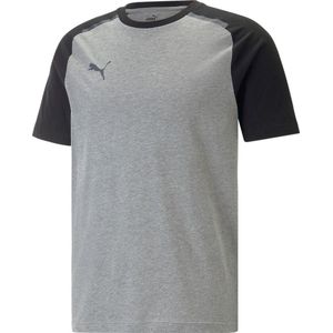 Puma Team Cup Casuals T-Shirt Heren - Grijs | Maat: L