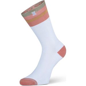XPOOOS dames bamboe sokken essential graphics wit - 39-42