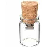 Ulticool - Flesje met Kurk Deksel - USB-Stick - Transparant Glas - Bruin - 16 GB
