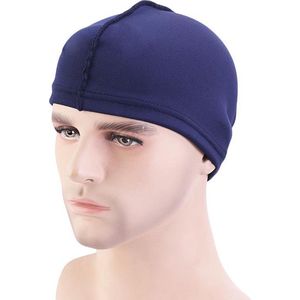 Dome cap - Mannen Dome cap - Spandex cap - Stocking cap - Wave cap - Du rag - Wig cap - Hip-Hop dom cap - Donker blauw - Haarnet - Hoofddeksel - Slaapmuts – Wave – Universeel