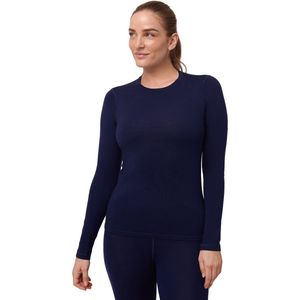 DANISH ENDURANCE Thermo Shirt met Lange Mouwen voor Dames - van Merino Wol - Donker Marineblauw - XXL