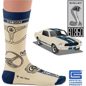 Heel Tread Shelby GT350 sokken - Mustang - Carroll Shelby - Wit - 41-46