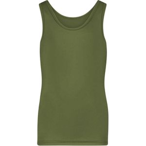 RJ Bodywear - Pure Color 2-pack Jongens Singlet Donkergroen - maat 158/164 - Groen