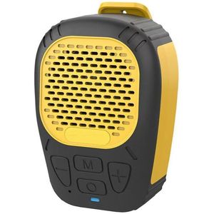 Draagbare Bluetooth audio-verhaalmachine voor buiten, drievoudig beschermd, magnetische clip, multifunctionele mini-luidspreker - zwart en geel