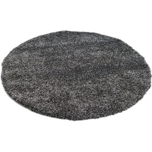 Hoogpolig Vloerkleed Shaggy Plus 959 Grey-Ã˜ 200 cm