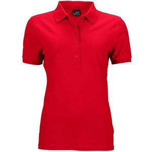 James and Nicholson Dames/dames Elastisch Pique Poloshirt (Rood)