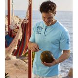 ATLAS FOR MEN - Set van 2 T-shirts met Henley kraag - Heren - Verkrijgbaar in grote maten - 4XL