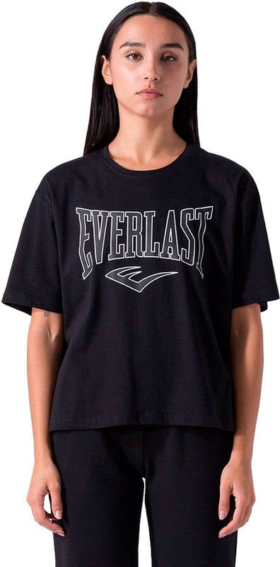 Everlast Oversize Logo T-shirt Met Korte Mouwen Zwart XS Vrouw