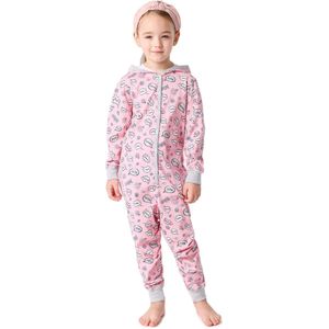 Merry Style Kinder Pyjama - ronde hals - lange mouwen - lange broek met zakken - Katoen - MS-MS10-223-PJ - Rosa Wolken - 110-116