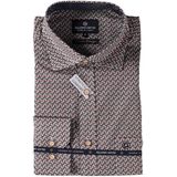 Fellows United - Lange Mouw Overhemd - Bordeau - Katoen