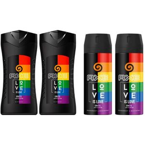 AXE Love is Love Unite - SET - Douchegel 2 x 250 ml & Deo Spray 2 x 150 ml