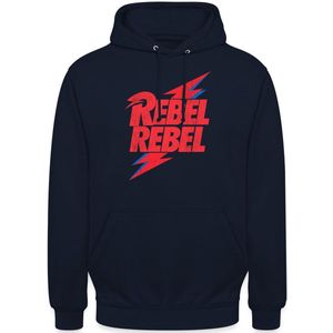 David Bowie Rebel Rebel Met Bliksem Hoodie Unisex
