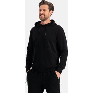 Bamboo Basics Heren Hoodie Boas - Maat S - Zwarte Hoodie - Zachte Bamboe Trui Met Capuchon - Loungetrui