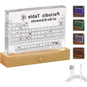 Periodiek-systeem-acryl-83-elementen-geschenken-handwerk-bureau-ornamenten-scholieren-leraren .