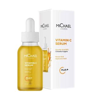 MiChael Lauren Serum Anti-vlekken Chlorella Algenextract 20% Vitamine C Serum Plus + Ferulic Acid + Hyaluronic Acid (Chlorella vulgaris) Verzacht Hydrateert Vermindert lijntjes en rimpels Corrigeert ruwe huid geneest Acnevlekken en Littekens 30 ml