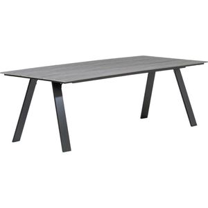 LUX outdoor living Oslo dining tuintafel | aluminium + polywood | grijs | 220x100cm | 6 personen
