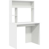 vidaXL - Bureau met Plank - Wit - 91 x 50 x 149 cm - Bewerkt Hout