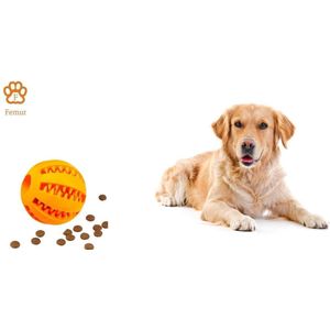 Honden Speelgoed - Hondenspeeltjes - Hondenbal - Hondenspeelgoed - Honden Speelgoed Intelligentie - Honden Bal - Snackbal Hond - Kauwspeelgoed Hond - Oranje- 6 Cm