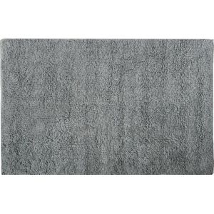MSV Badkamerkleedje/badmat tapijtje - voor op de vloer - lichtgrijs - 40 x 60 cm - polyester/katoen