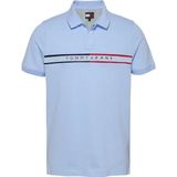 Tommy Jeans - DM0DM20916 - Polo - Blauw - Katoen - Korte Mouwen