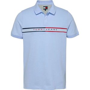 Tommy Jeans - DM0DM20916 - Polo - Blauw - Katoen - Korte Mouwen
