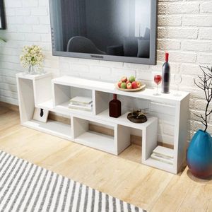 The Living Store TV-meubel - Serie - TV-meubel - 120 x 30 x 56.4 / 28 cm - wit