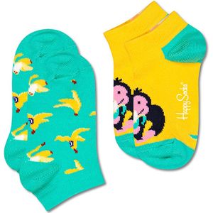 Happy Socks kids 2P sneakersokken monkey & banana multi