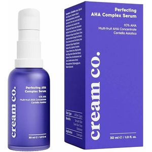 Cream co. Serum - Perfecting AHA Complex Serum Anti-acne & puistjes Huidtint Equalizer Verhelderend Gladmakend 10% AHA/BHA Multi-fruit Concentrate Vitamine C Nacht Serum 30 ml