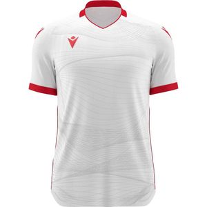 Macron - Wyvern Eco Shirt - Korte Mouw - Wit/Rood